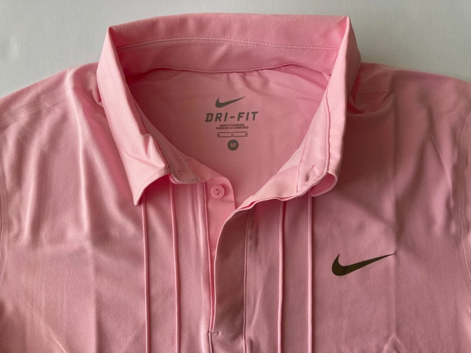 Nike Federer RF 2010 Toronto Césped Tenis Polo M Rosa 381368-640 Raro Nuevo Foto 2 de 4