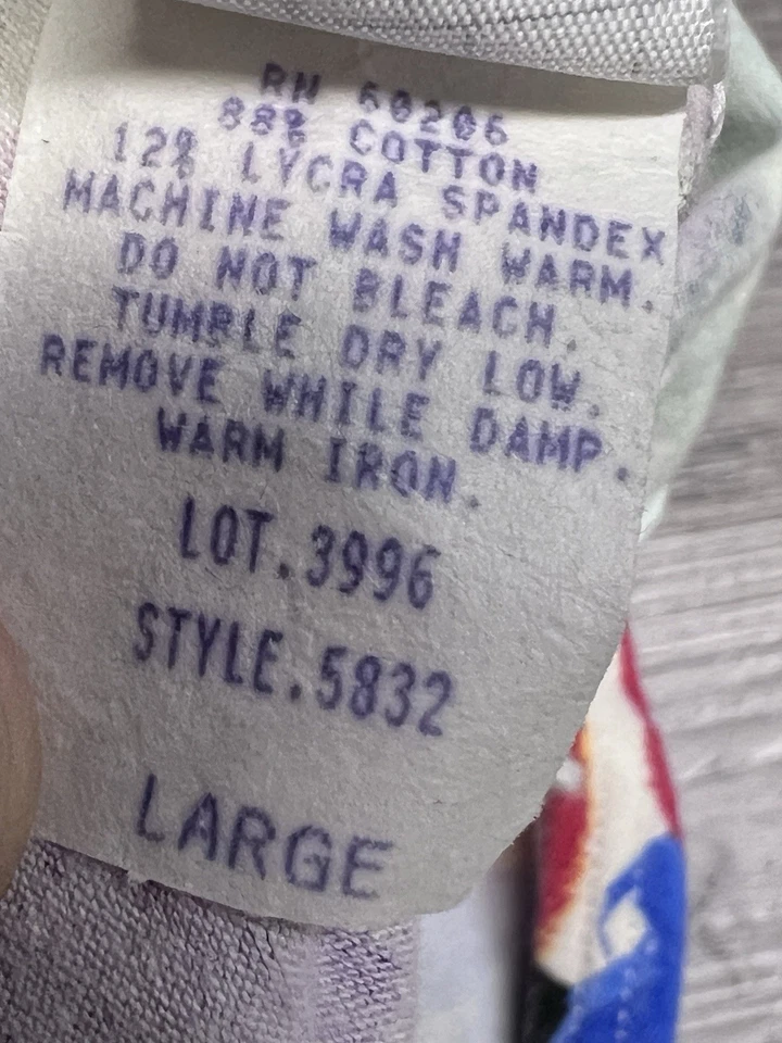 Traje de baño vintage body wrappers años 80 90 de una pieza floral colorido talla L hecho en EE. UU. Foto 4 de 4