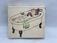 Vintage Holly Pond Hill Uptown Rubber Stamps - Bubble Bath - H13126 - NEW!