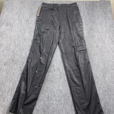 1980s Bugle Boy CO USA Original Parachute Pants Black w/ Snap hip pocket vintage