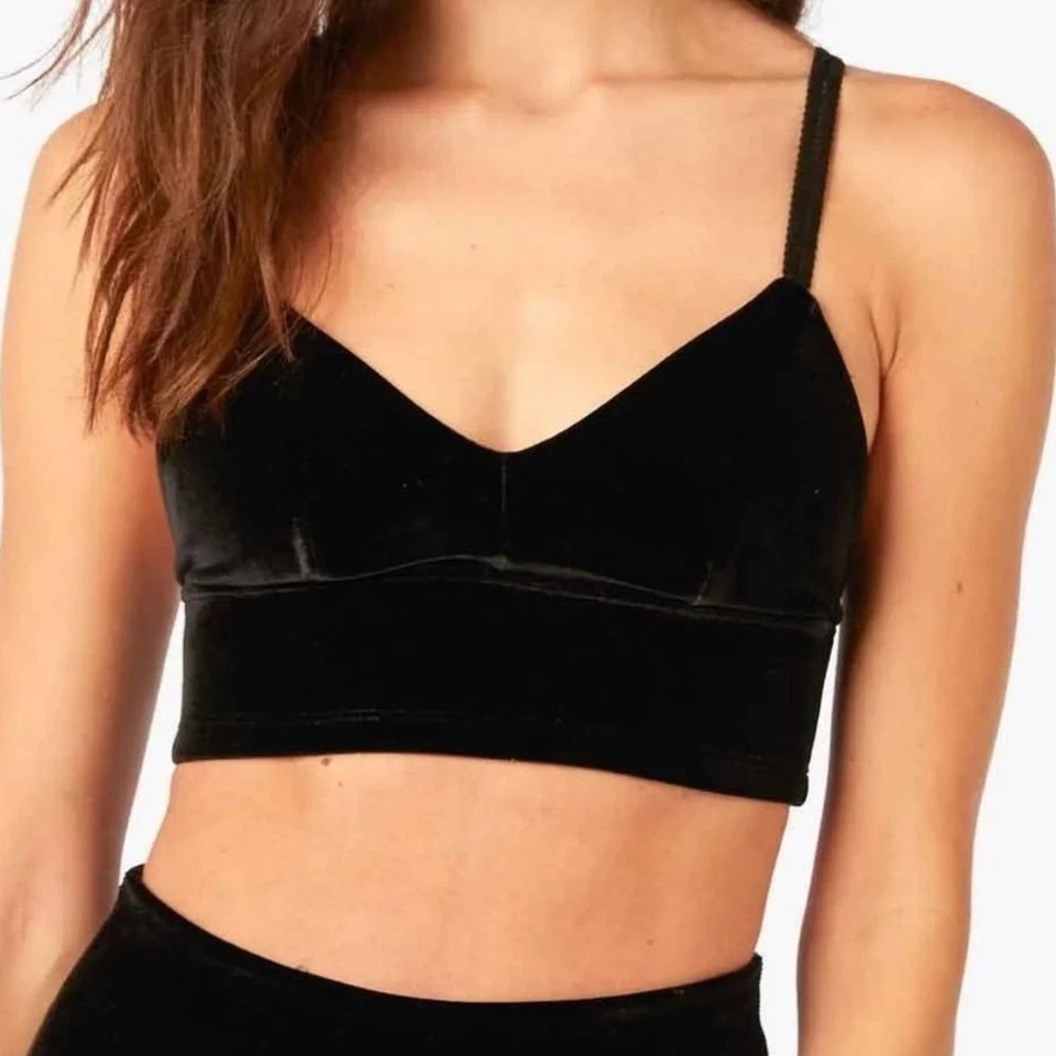 Sujetador deportivo Beyond Yoga talla grande nuevo con etiquetas negro terciopelo movimiento larga línea otoño Foto 4 de 4