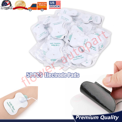 #ad #ad 50pcs Massager amp; Electrode Snap On Replacement Pads For Pulse Tens Unit $8.50