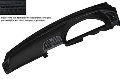Schwarze Stich Dashboard Lederabdeckung Passt Für Mercedes CLK W208 C208 97-02