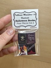 Dollhouse Miniature 1:12 Book Set 4 Pcs  Halloween Books  Vol. 2 Gothic Horror