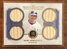 2013 Topps Museum Gary Sheffield Primary Pieces Legend Quad Relic Bat /5 Yankees