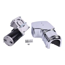 600W 60:1 Dump Truck Trailer Tarp Motor with Chrome Cover 12V 0.8HP