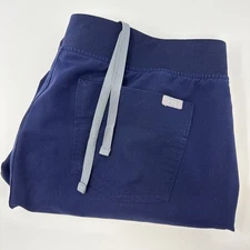 Figs Women Large Zamora Jogger Scrub Pants Navy Blue Medical Workwear W18SW2005