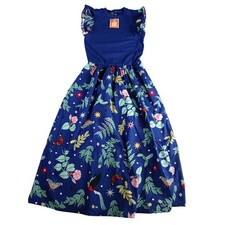 Target Latino Heritage Month Dress Womens Small Blue Birds Butterfly Midi NWT