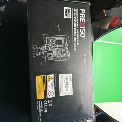 PREXISO 360° Laser Level with Tripod, 100Ft Self Leveling Cross Line Laser- Gree
