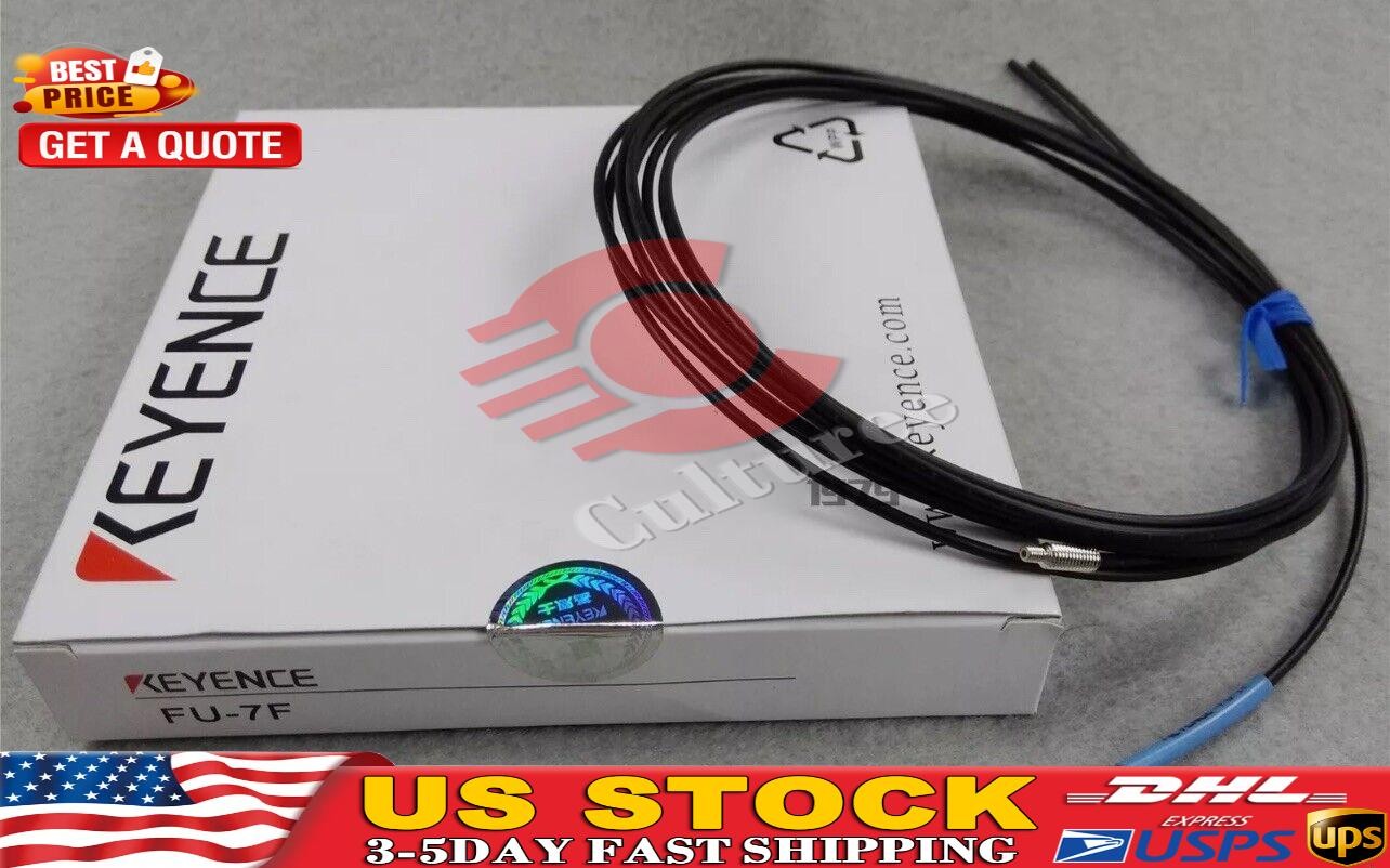 New Keyence Pair FU-7F FU7F Straight Thrubeam Transmissive Fiber Optic Unit. E3