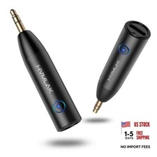 Bluetooth 5.4 Car Aux Adapter with Enhanced Microphone, 3.5mm Jack for Black