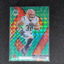 Panini 2025 Mosaic Green Mosaic Prizm Chase Brown #220 Bengals NFL Football