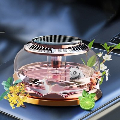 Car Perfume Decoration Solar Powered Rotating Aromatherapy Diffuser Ornament HOT