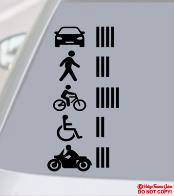 #ad CAR ACCIDENT TALLY Vinyl Decal Sticker Truck Rear Window Bumper THINGS I#x27;VE HIT $3.49