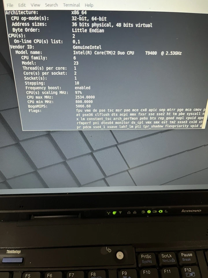 Librebooted W500 Thinkpad + Dock Core 2 Duo T9400 2,53GHz 8gb DDR3 ohne HDD & Bat - Bild 3 von 4
