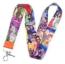 Beetlejuice Characters Purple ID Holder Lanyard Keychain