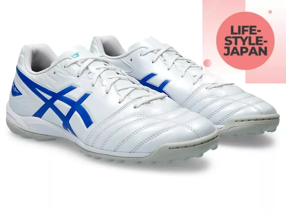 ASICS DS LIGHT CLUB TF WIDE 1103A112 100 White Tuna Blue Unisex Soccer Shoes
