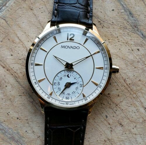 MOVADO Circa Motion X Men's Watch Gold-Tone and Leather 0660008 - Picture 8 of 15