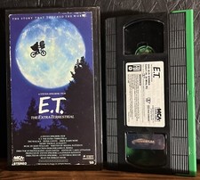 E.T. VHS The Extra Terrestrial 1982 Steven Spielberg Green Tape - Black Box