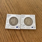 1915-S & D Barber Half Dollar – Lot Of 2 – 90% Silver – Circulated