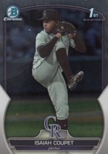 ISAIAH COUPET BOWMAN CHROME DRAFT 1ST ROOKIE CARD RC ROCKIES #BDC-37 2023 23