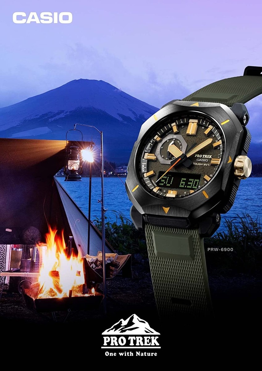 Brand-New Casio PRO TREK PRW-6900Y-3JF Solar Radio Watch ( Octagon