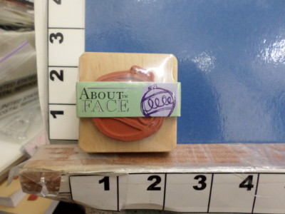 about face double sided Christmas ornament round bulb circle RUBBER STAMP 2z