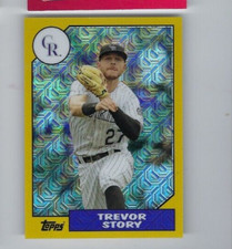 2017 Topps Chrome Silver Pack Gold refractor  43/50 1987 TREVOR STORY