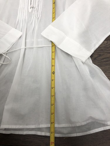 Lauren Ralph Lauren langärmelige Damen-Tunika Abdeckung durchsichtige Krawatte weiß XL - Bild 11 von 12