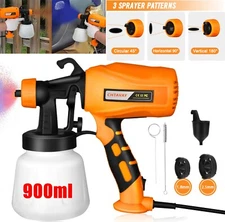 Electric Spray Gun 900ML Airless HVLP Paint Sprayer Handheld DIY High Pressure