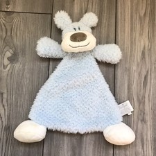 Nat Jules Blue Puppy Plush Dog Baby Security Lovey Boy Rattle Triangle 12"