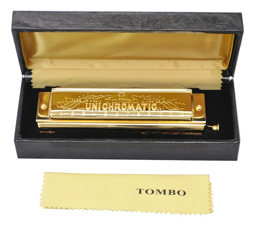 TOMBO / UNICHROMATIC GOLD #1248SG Chromatic Harmonica Made in Japan F/S NEW