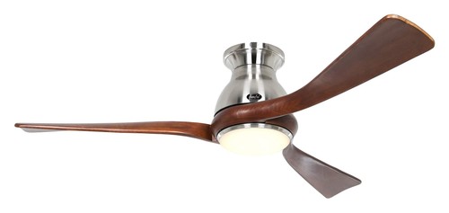Ceiling Fan With LED and Remote Control Eco Regento Dc Chrome Walnut 140 CM