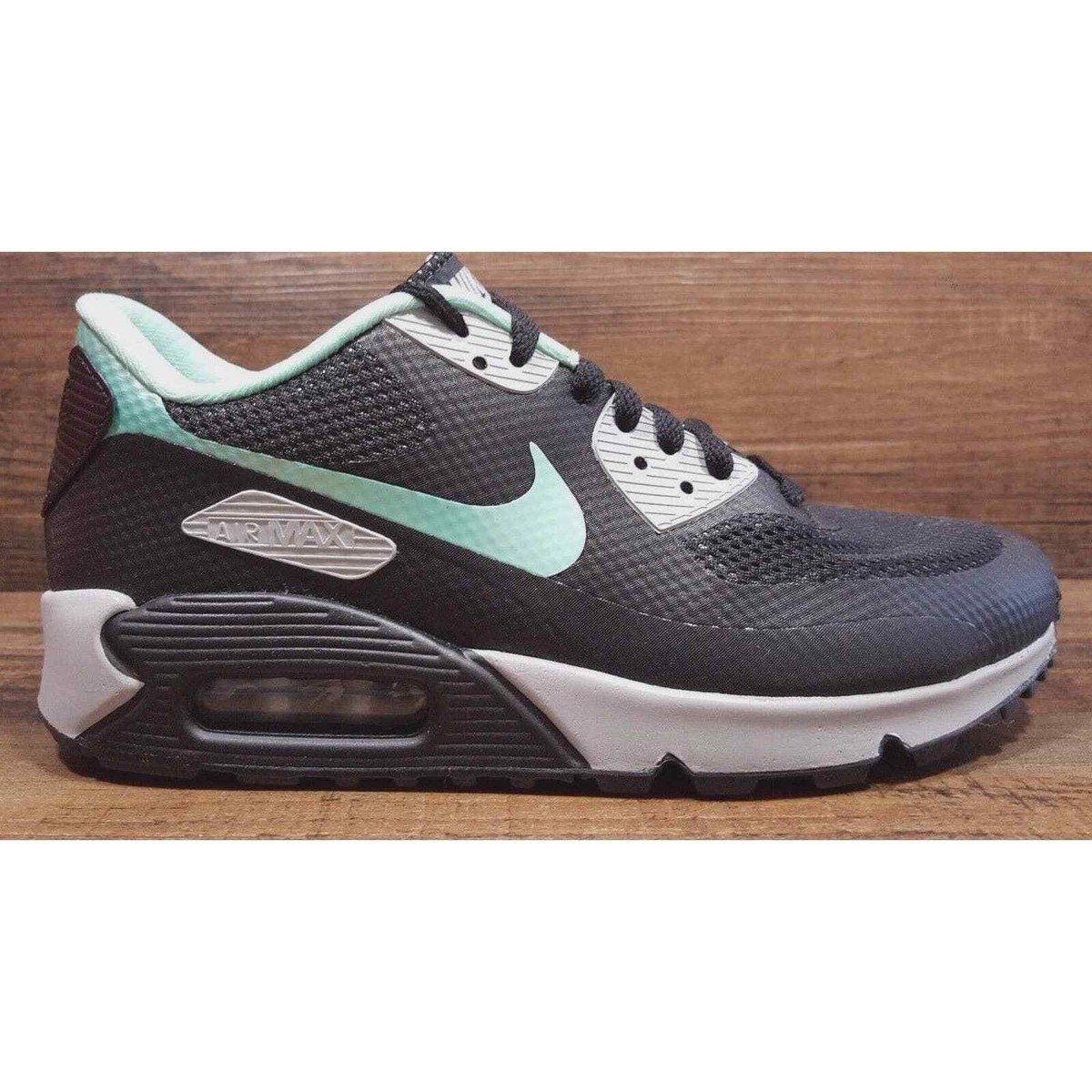 WOMENS NIKE AIR MAX 90 ID HYPERFUSE BLACK HYPER TURQUOISE SZ