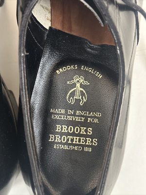 Brooks Brothers X Peal & Co Mens England Oxford 7.5 B Tuxedo