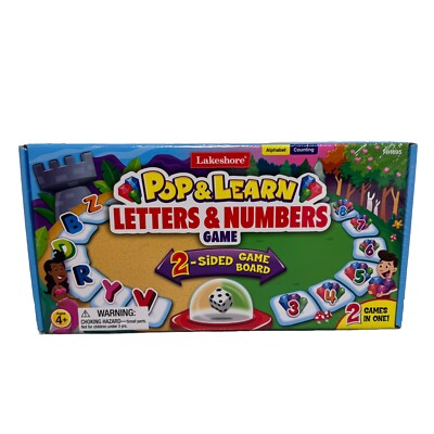 Lakeshore Pop & Learn Letters Numbers Game HH695 Learning Game Brand ...