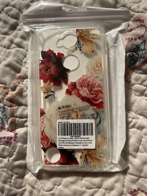 Bag403~PHONE CASE ~ LG Power 3 case anti scratch shockproof floral printed clear