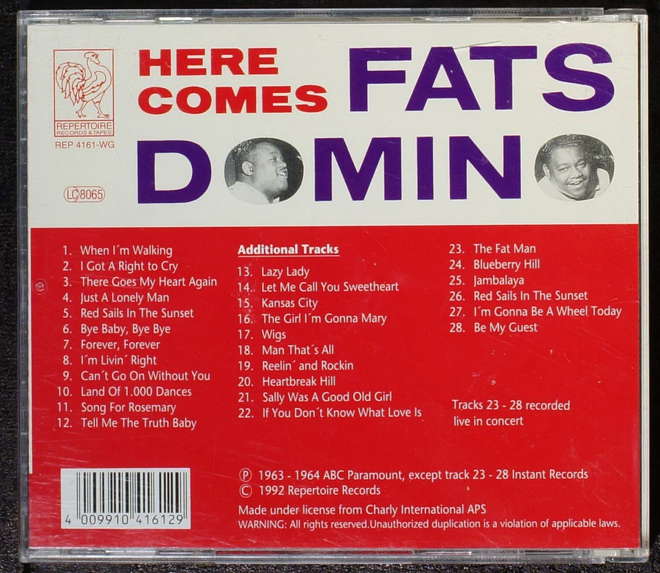 Fats Domino - Here Comes Fats Domino - CD [68047] US Foto 2 de 4