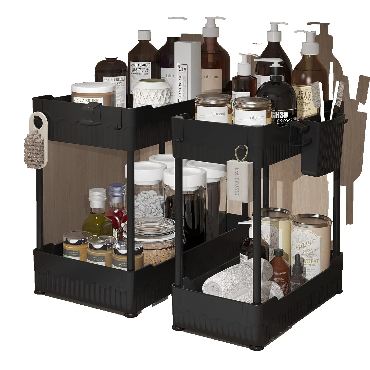 Estantes de cocina de acero inoxidable Nespresso y los titulares