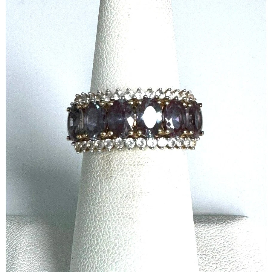 ANILLO TOPACIO ORO AMARILLO AZUL E INCOLORO TALLA 6.25 CIELO Foto 2 de 4