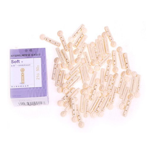 50Pcs Sterile 21G Lancets Single Use Blood Test Testing Kits Glucose Choleste YT - Picture 11 of 12