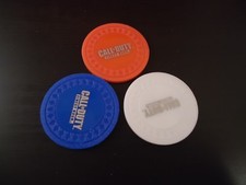 Call of Duty Finest Hour Promo Red, White & Blue Poker Chips Gamecube PS2 XBox