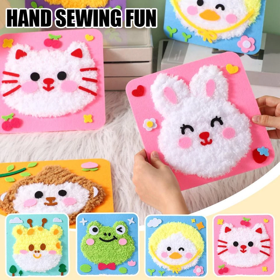 DIY Embroidery Doll Set, Cartoon Animal Sewing Craft Kit F4A6 D6E3 G5P6 X1B J6H1 - Bild 2 von 4