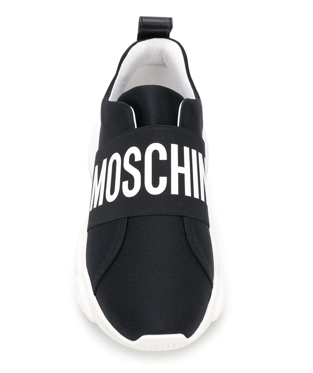 MOSCHINO TEDDY BEAR LOGO SNEAKERS WOMEN SHOES MADE IN ITALY  