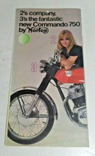 Norton commando 750 1968 motorcycle dealer brochure / poster