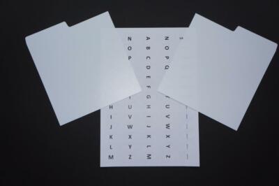 7'' Single dividers vinyl white pack of 50