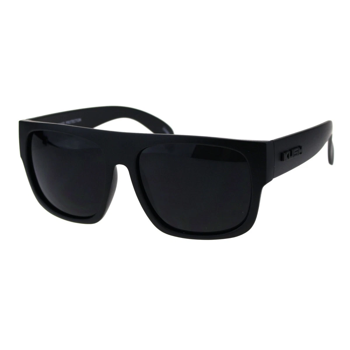 KUSH Sunglasses Mens Dark Lens Black Square Frame Shades UV 400