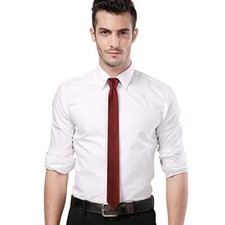 Skinny Tie Solid Tie Satin Tie Slim Tie Exclusive Necktie Burgundy