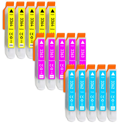 15x nur farbig kompatibel für Epson XP530 XP540 XP630 XP635 XP640 XP645 XP7100