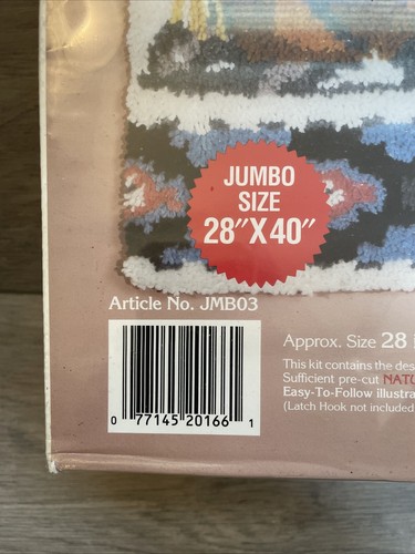 Vintage Brand New Natura Jumbo Latch Hook Kit Southwestern Prairie Cactus FS - Picture 2 of 5
